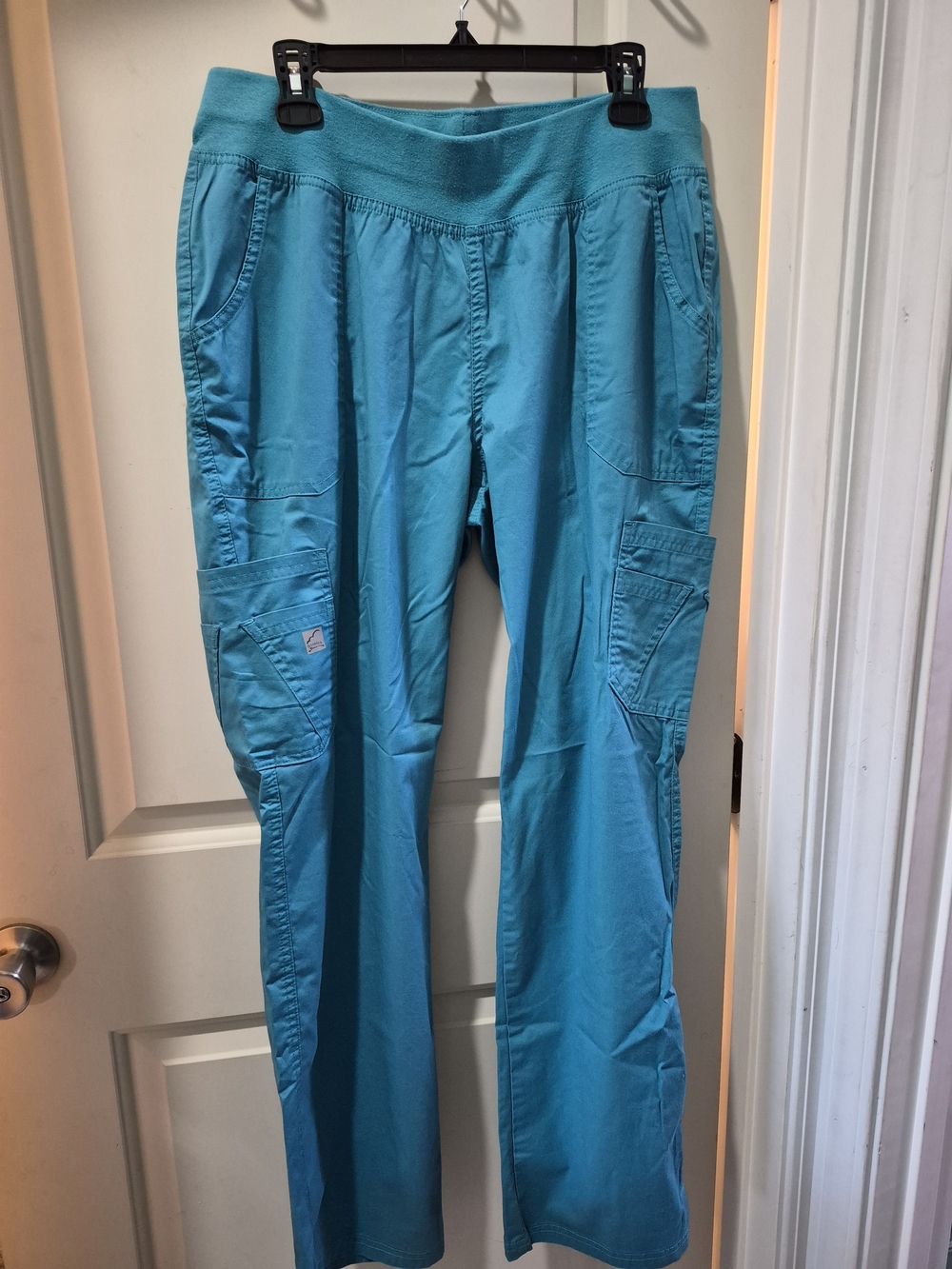 Women’s Teal Scrub Pants With Stretch Waist